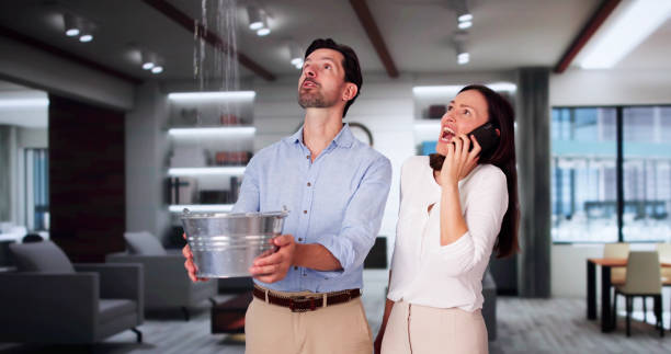 Water damage restoration process in Worth, IL